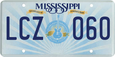 MS license plate LCZ060