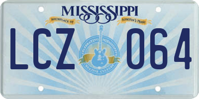 MS license plate LCZ064