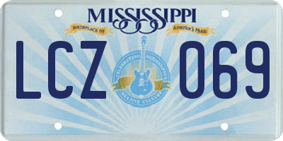 MS license plate LCZ069