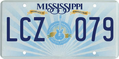 MS license plate LCZ079