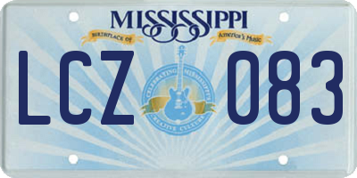 MS license plate LCZ083