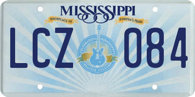 MS license plate LCZ084