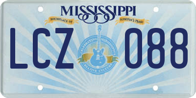 MS license plate LCZ088