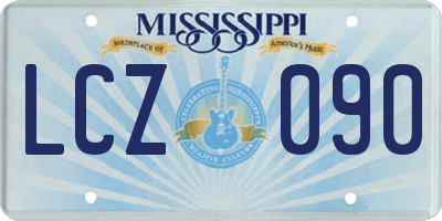 MS license plate LCZ090