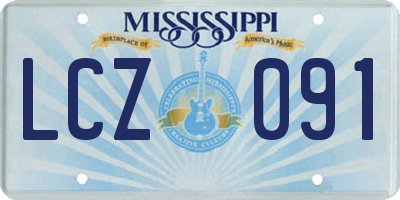 MS license plate LCZ091