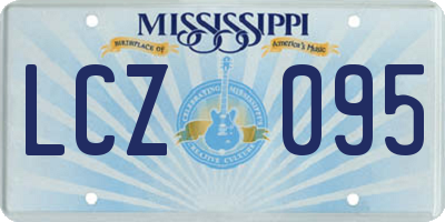 MS license plate LCZ095