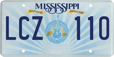 MS license plate LCZ110