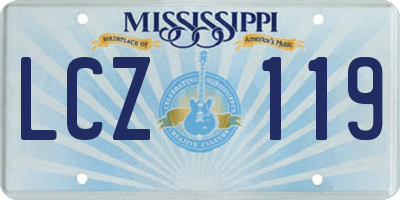MS license plate LCZ119