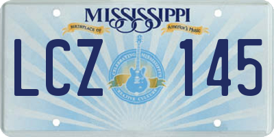 MS license plate LCZ145