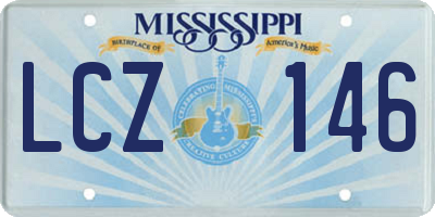 MS license plate LCZ146