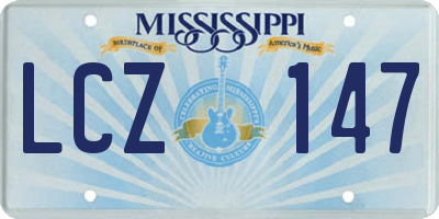MS license plate LCZ147