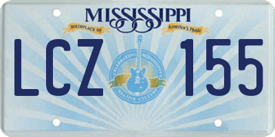 MS license plate LCZ155
