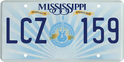 MS license plate LCZ159