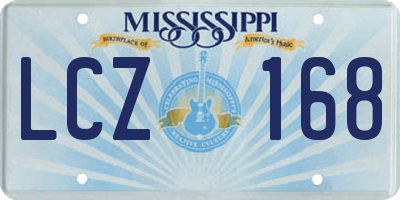 MS license plate LCZ168