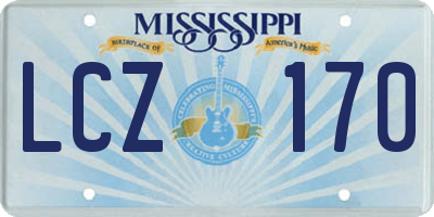 MS license plate LCZ170