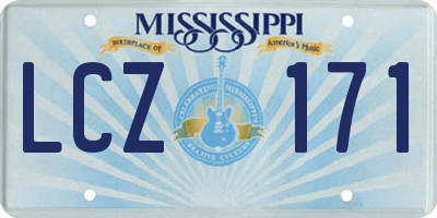 MS license plate LCZ171