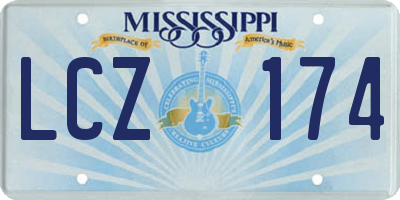 MS license plate LCZ174