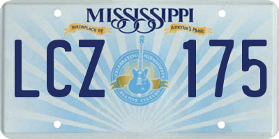 MS license plate LCZ175