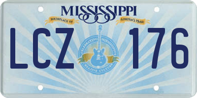 MS license plate LCZ176