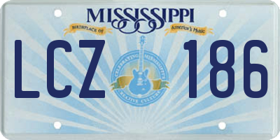 MS license plate LCZ186