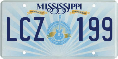 MS license plate LCZ199