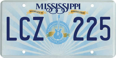 MS license plate LCZ225