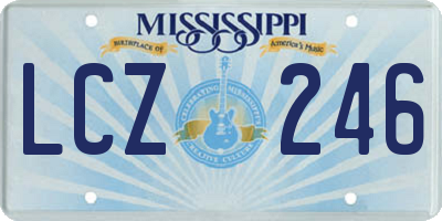 MS license plate LCZ246