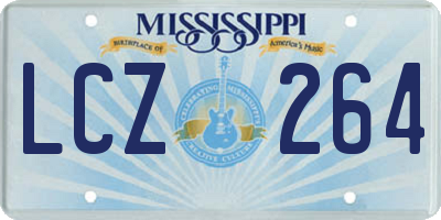 MS license plate LCZ264