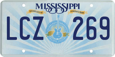 MS license plate LCZ269