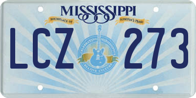 MS license plate LCZ273