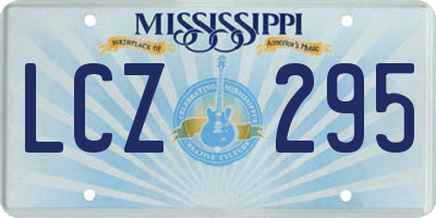 MS license plate LCZ295