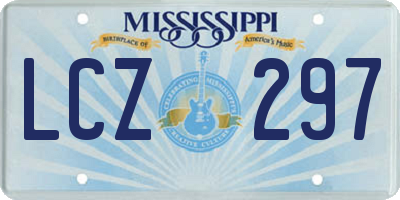 MS license plate LCZ297
