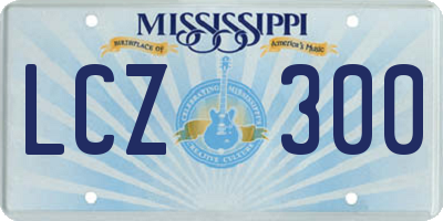 MS license plate LCZ300