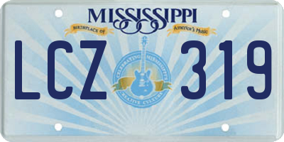 MS license plate LCZ319