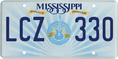 MS license plate LCZ330