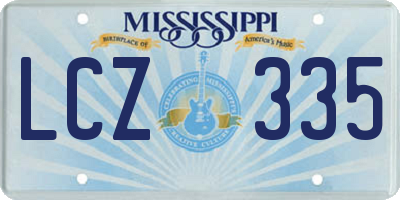 MS license plate LCZ335