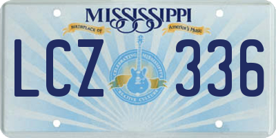 MS license plate LCZ336