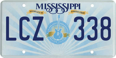 MS license plate LCZ338