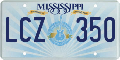 MS license plate LCZ350