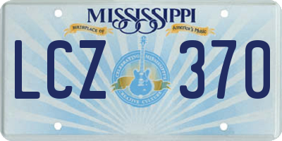 MS license plate LCZ370