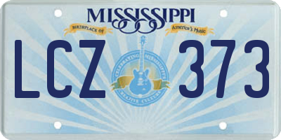 MS license plate LCZ373