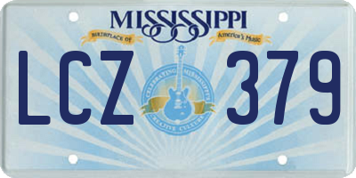 MS license plate LCZ379