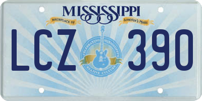 MS license plate LCZ390