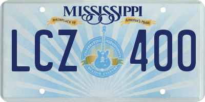 MS license plate LCZ400