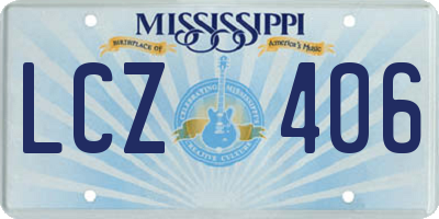 MS license plate LCZ406