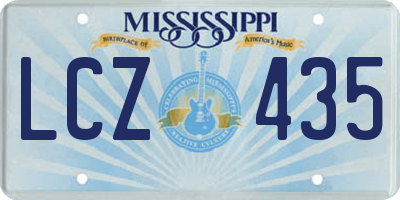 MS license plate LCZ435