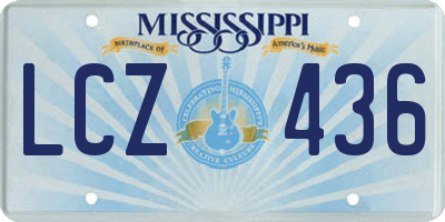 MS license plate LCZ436
