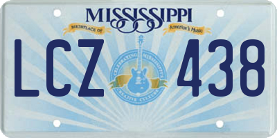 MS license plate LCZ438