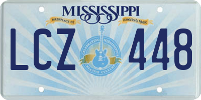MS license plate LCZ448