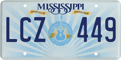 MS license plate LCZ449